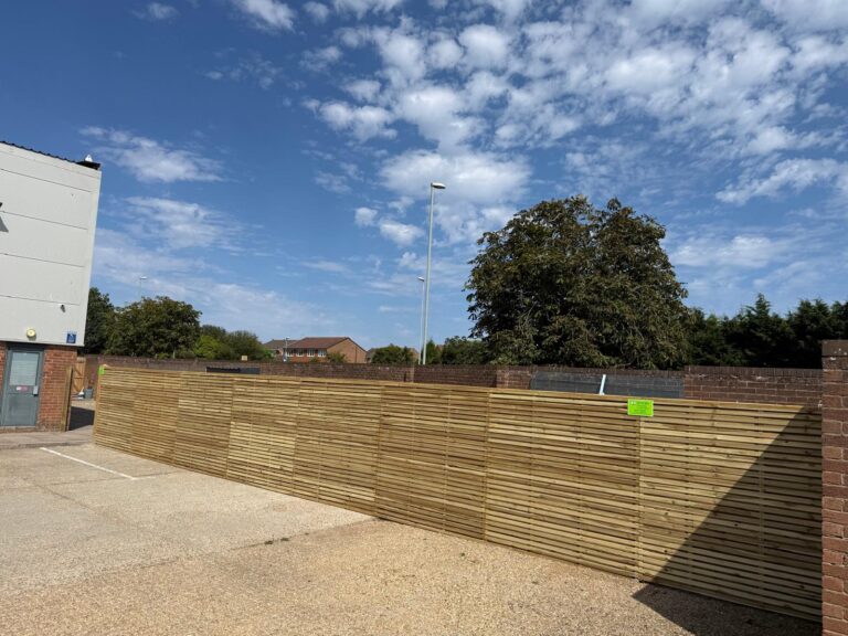 Double slatted panels with a hand made gate Christchurch