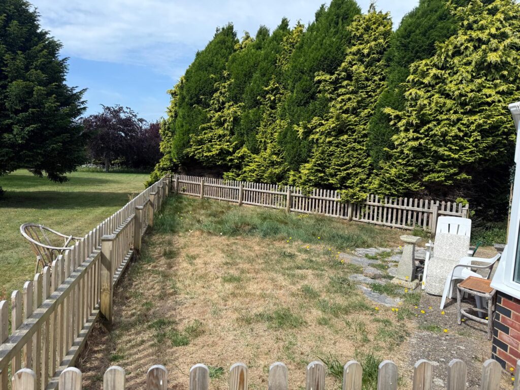 New lawn laid at a church New Milton before