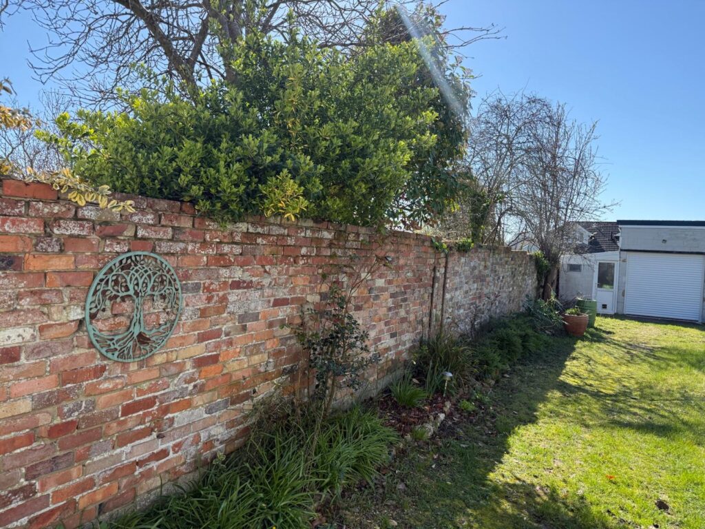 Old wall replacement Hordle before