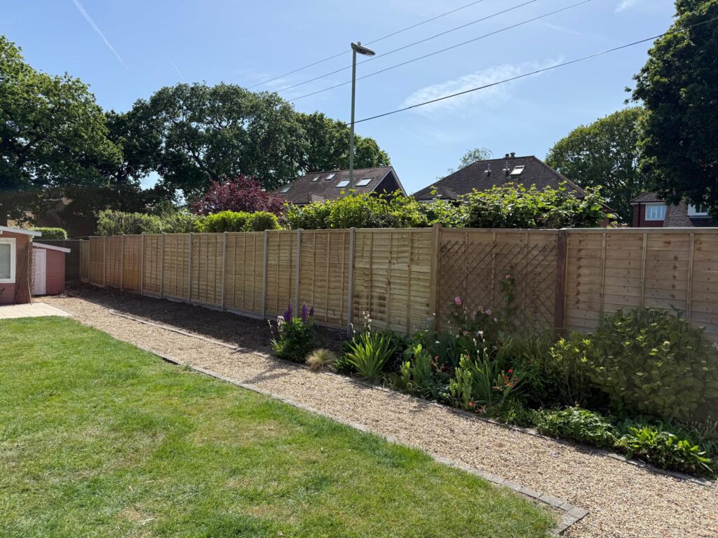 Over lap panel fencing supplied and fitted Lymington after