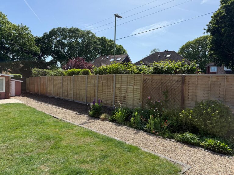 Over lap panel fencing supplied and fitted Lymington after