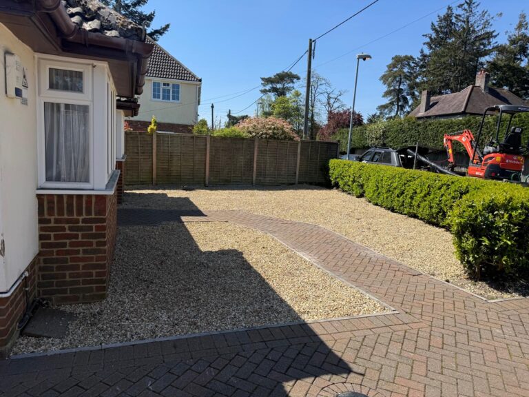 Taking an old lawn up and replacing with sub base West Moors after