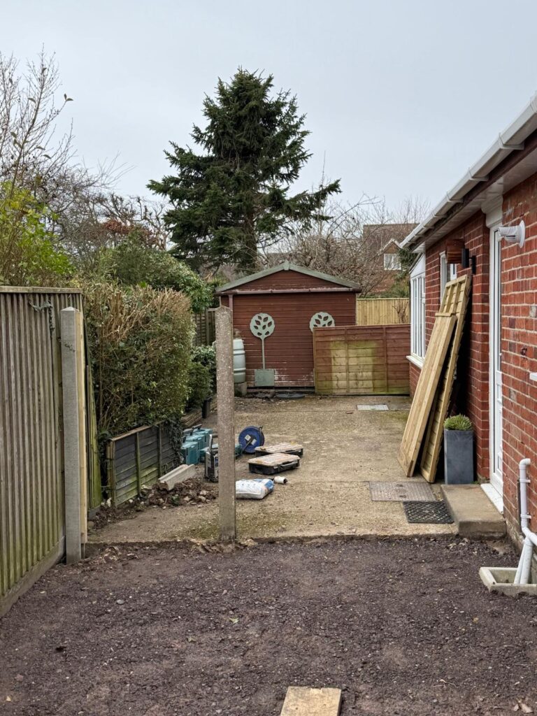 closeboard fence infil and matching gate Pennington before