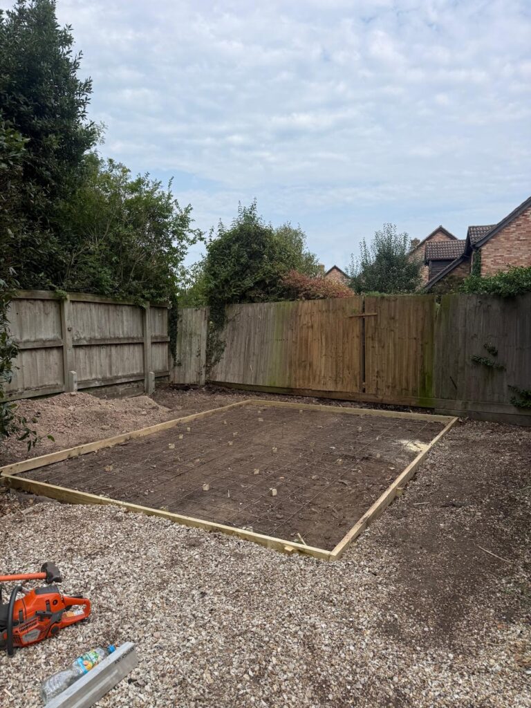 Removal of Summer House and new base laid (photo 2)