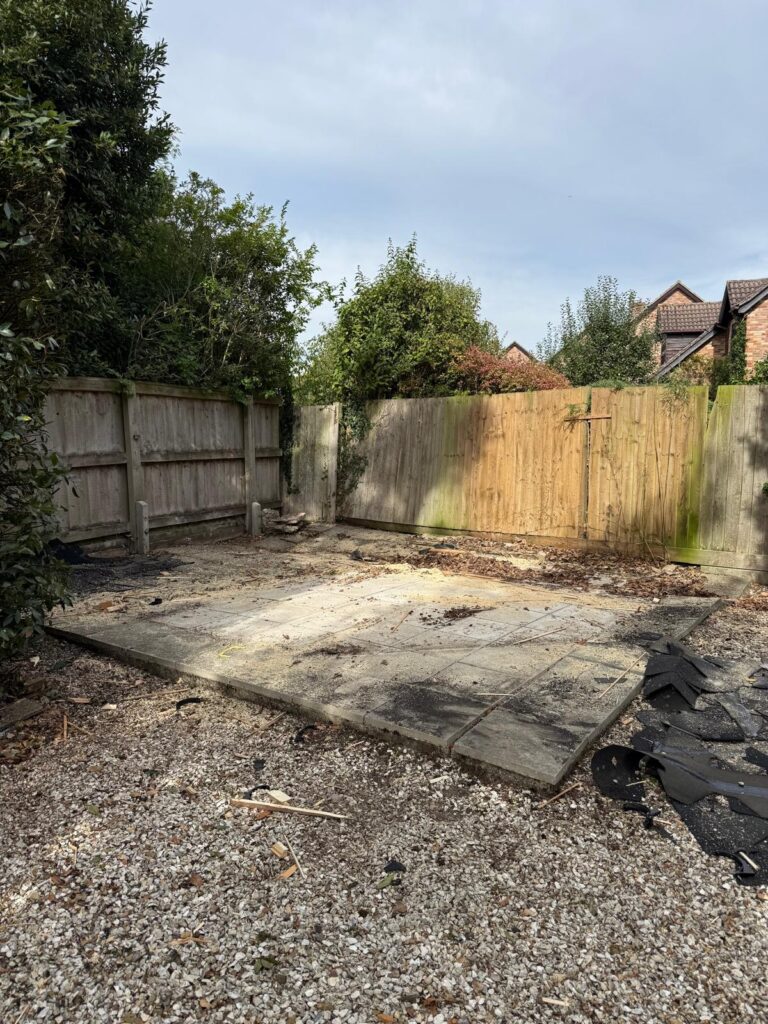 Removal of Summer House and new base laid